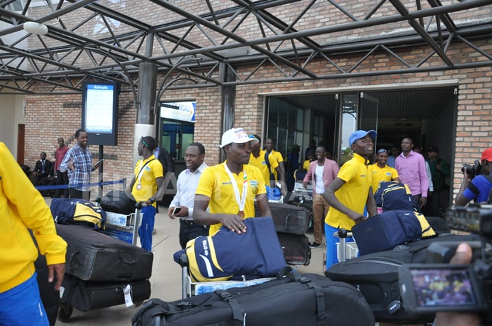 Team Rwanda ubwo yari ivanye imidari muri Congo Brazzaville