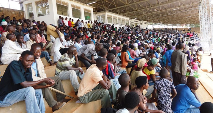 Stade Regional ya Nyamirambo yarimo abantu benshi bitabiriye iburanishwa ry'urubanza rwa Hagumamahoro Sylvan.