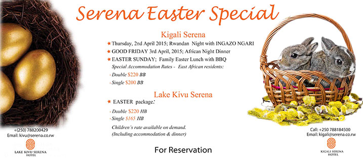 Abazagana Kigali Serena Hotel ndetse Lake Kivu Serena Hotel bahishwe byinshi byiza. 