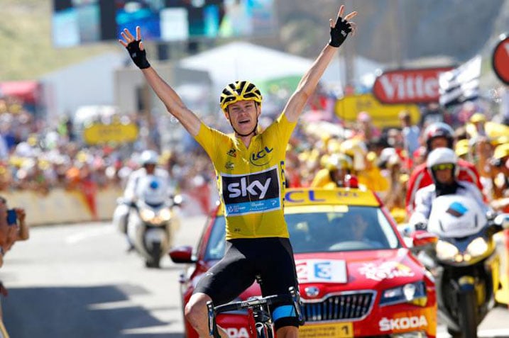 Chris Froome wegukanye Tour de France arakina isiganwa rimwe n'abanyarwanda