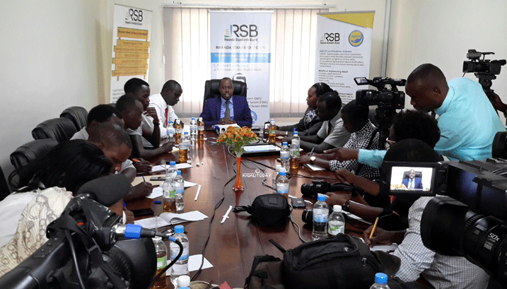 bayobozi muri RSB mu kiganiro n'abanyamakuru kuri uyu wa gatanu