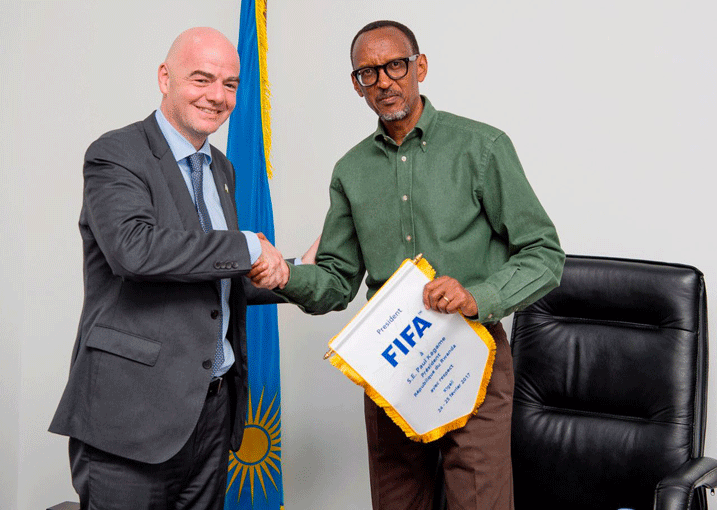 Perezida Kagame yakira Gianni Infantino wa FIFA 