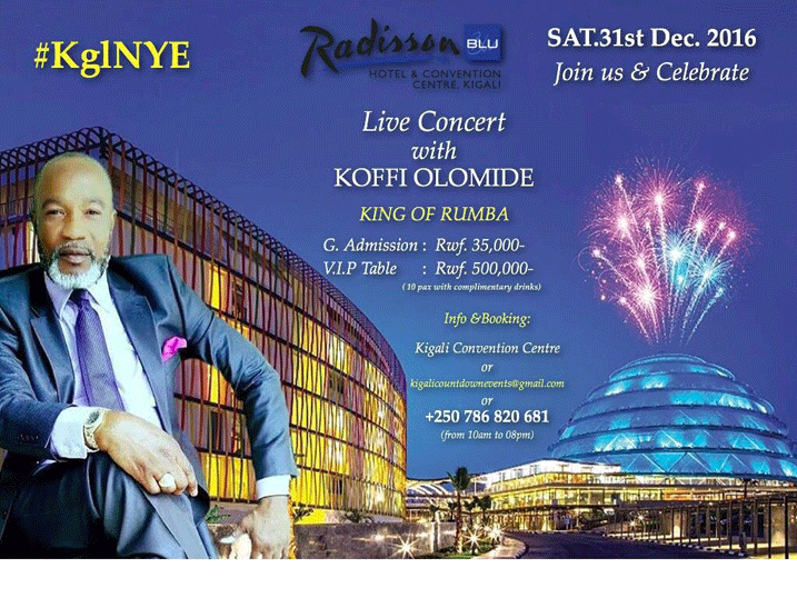 Aje gutaramira Abanyarwanda mu gitaramo gisoza umwaka wa 2016