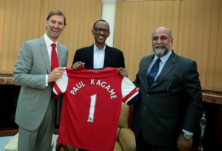 Ikipe ya Arsenal yageneye Perezida Kagame ubutumwa bw