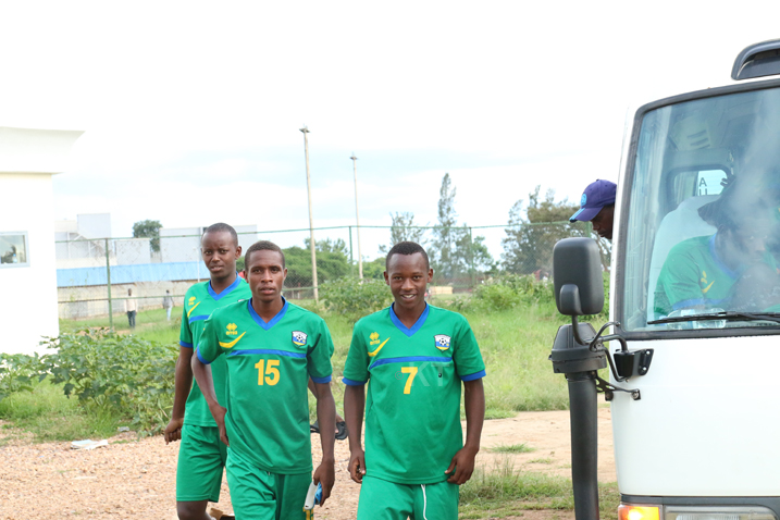 Abakinnyi ubwo bageraga ku myitozo