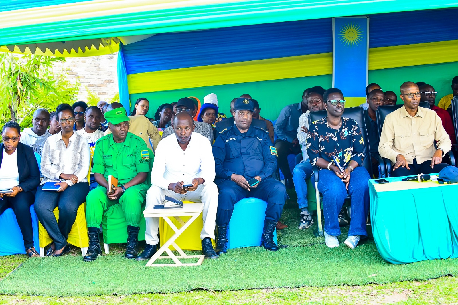 Abayobozi batandukanye bitabiriye icyo gikorwa