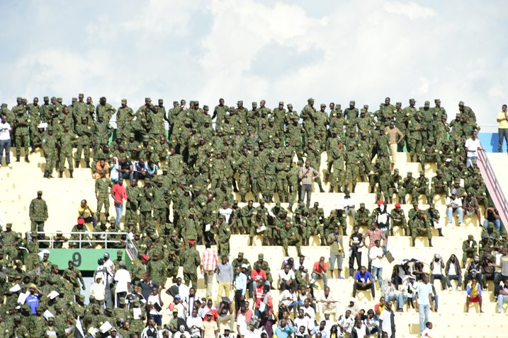 Ingabo z'igihugu zari zaje gushyigikira ikipe y'ingabo z'u Rwanda