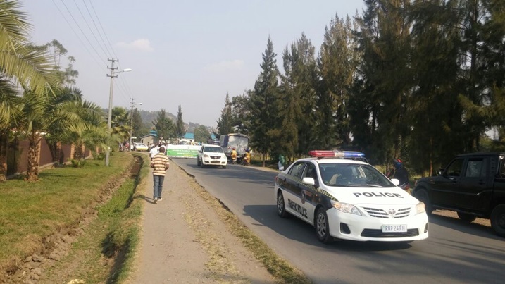 Polisi y'u Rwanda ni yo yacungiye umutekano abari mu mutambagiro.