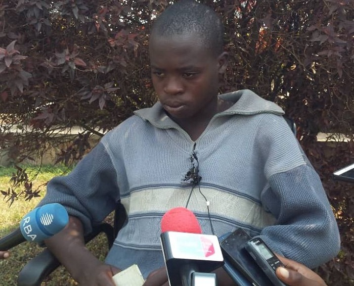 Irakiza Fiston w'imyaka 20 na we yari amaze amezi umunani afungiye muri Uganda