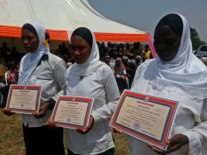 Bamwe mu barangije amasomo yabo mu myuga.