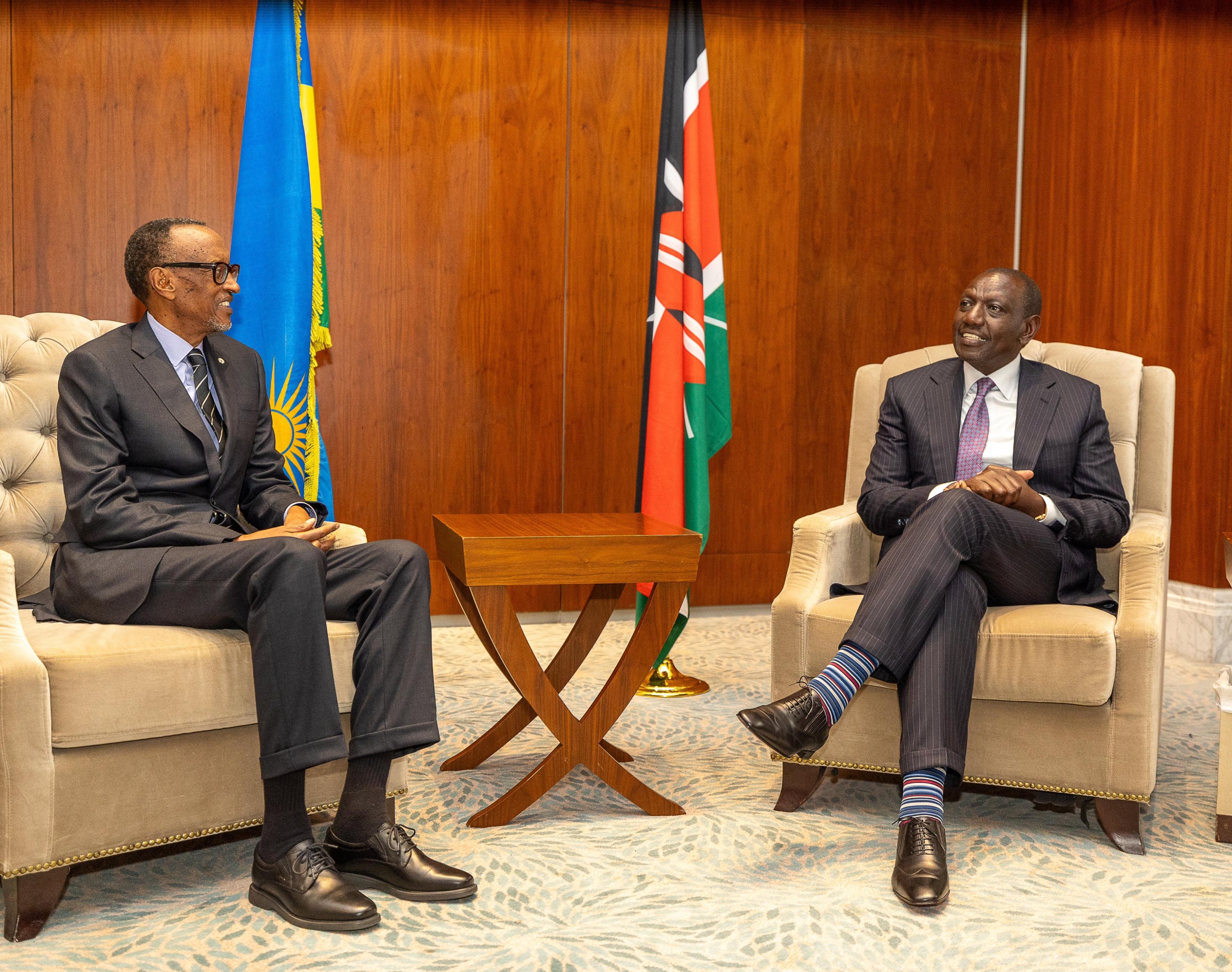 Perezida Kagame yagiranye ibiganiro na mugenzi we wa Kenya 