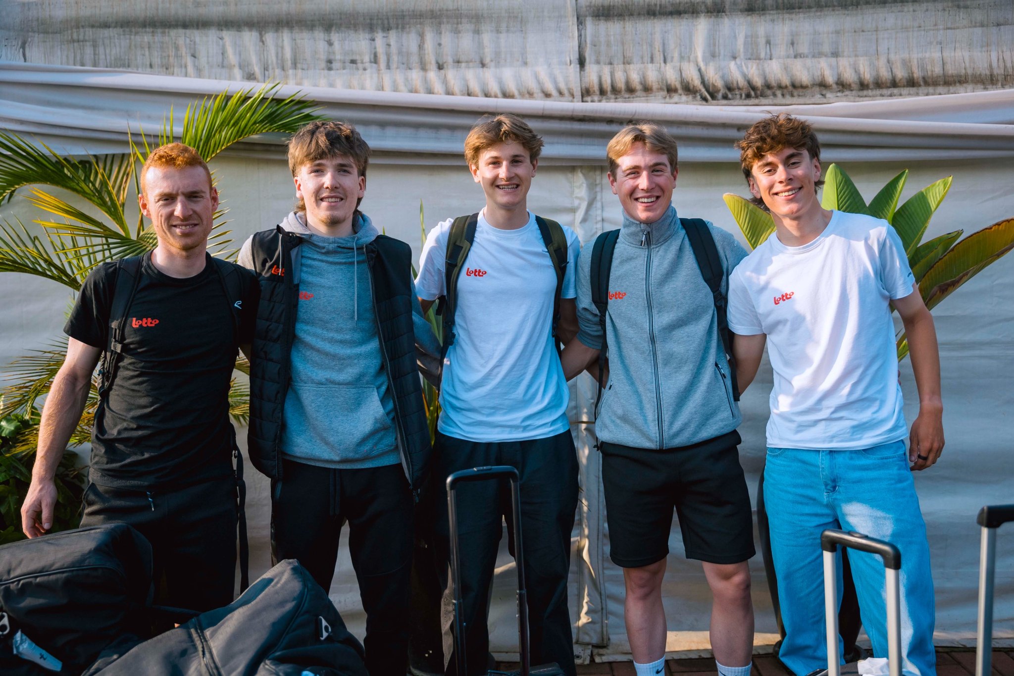 Abakinnyi ba Lotto Cycling Team yo mu Bubiligi bishimiye kugera mu Rwanda