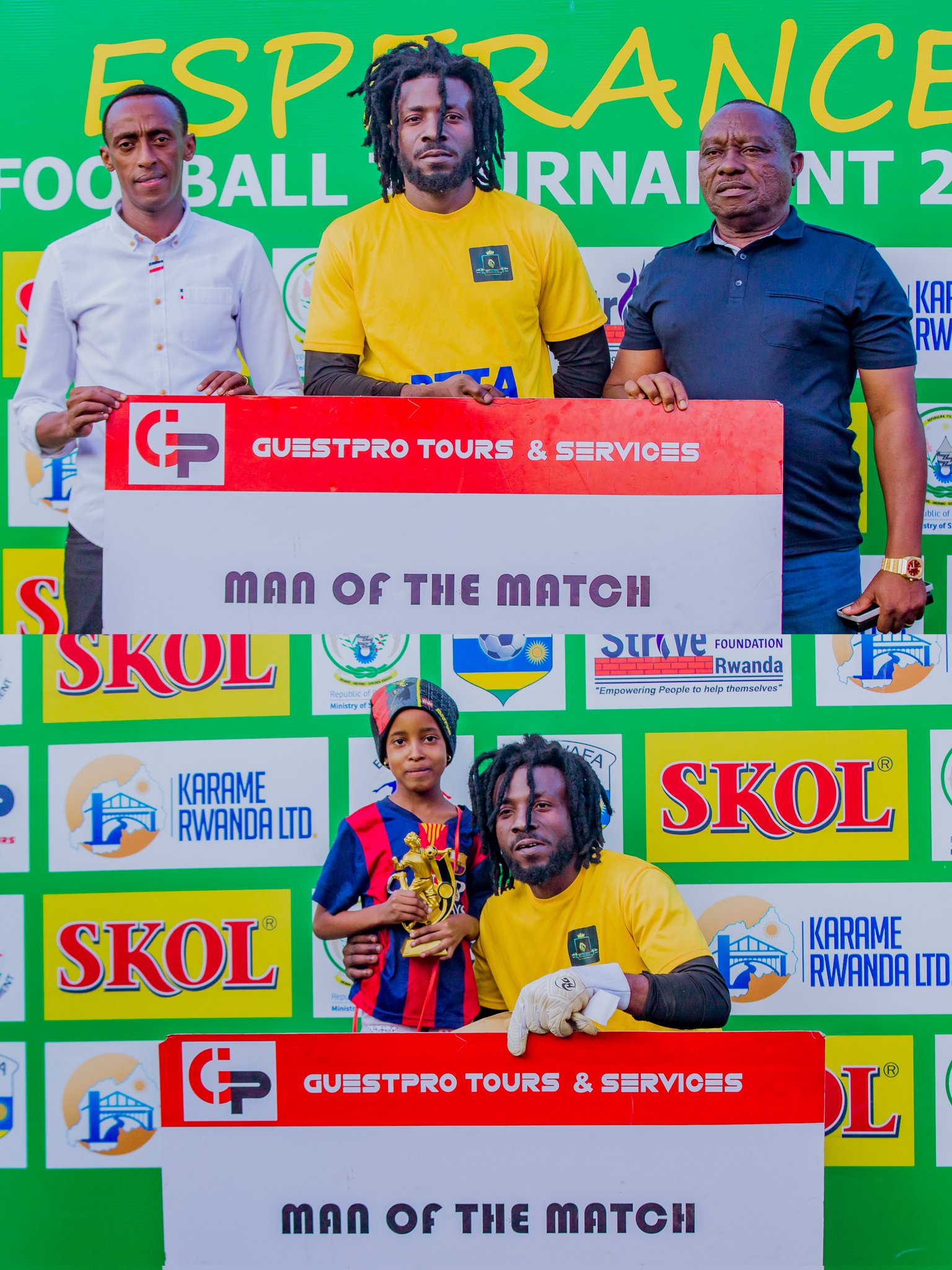 Kwizera Olivier ahabwa igihembo