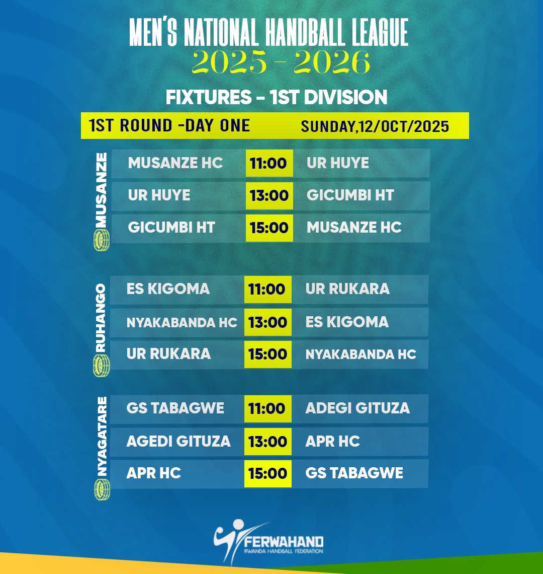 Gahunda yose y'umunsi wa mbere wa shampiyona 