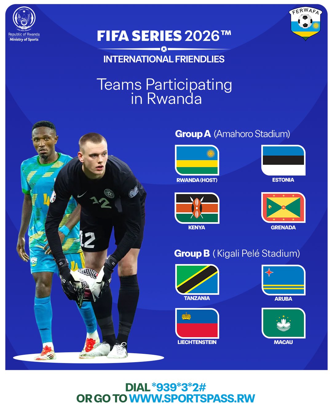 Amakipe umunani azitabira FIFA Series 2026 izabera mu Rwanda