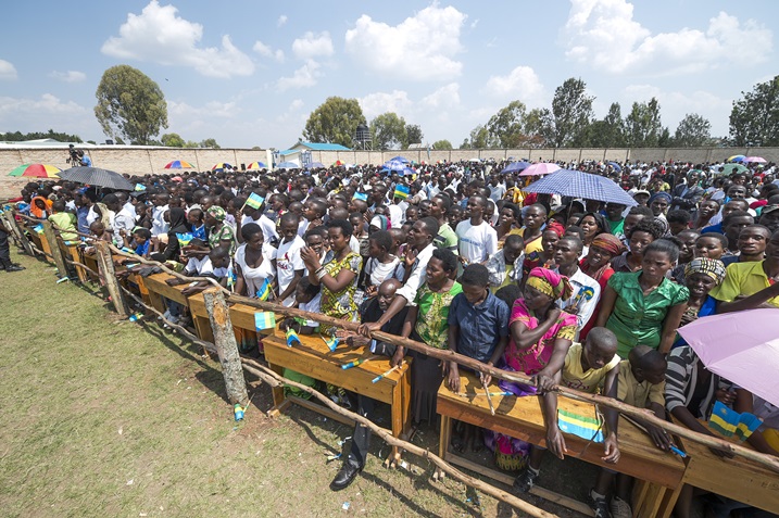 Abaturage b'akarere ka Nyanza no mu nkengero zako bari baje kumva impanuro z'umukuru w'igihugu.