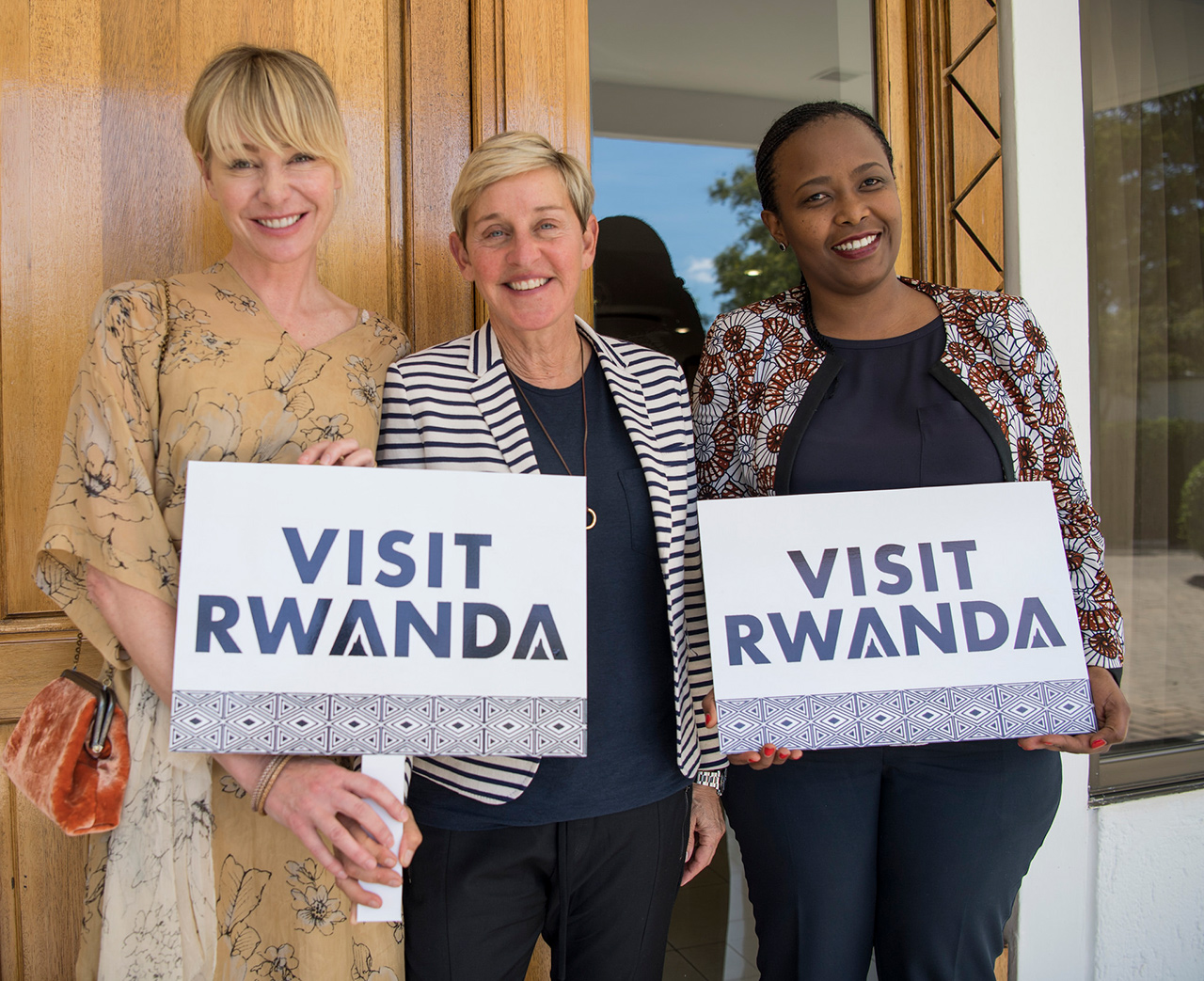Ellen Degeneres n'uwo bashakanye Portia de Rossi biyemeje kuba ba ambasaderi b'u Rwanda