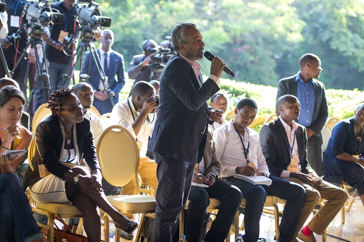 Ikiganiro abakuru b'ibihugu bagiranye n'abanyamakuru, cyitabiriwe n'abaministiri batandukanye b'u Rwanda.