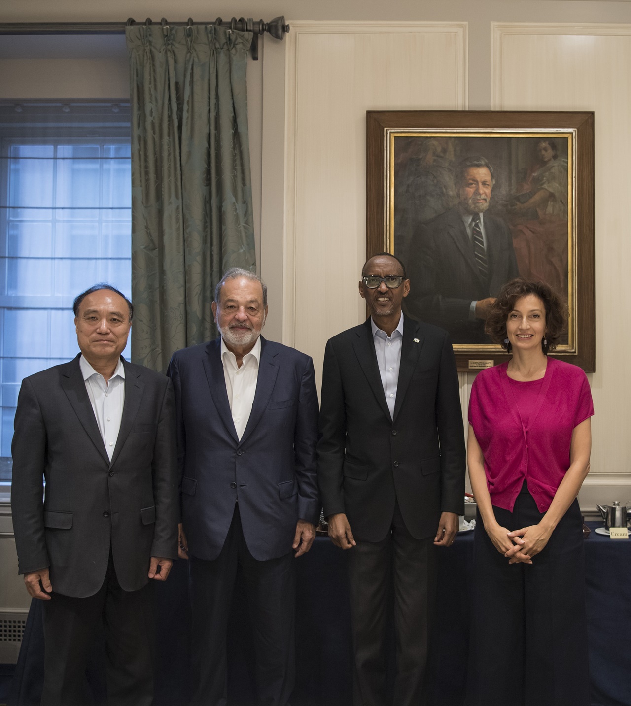 Perezida Kagame na bamwe mu bayobozi bari bitabiriye inama