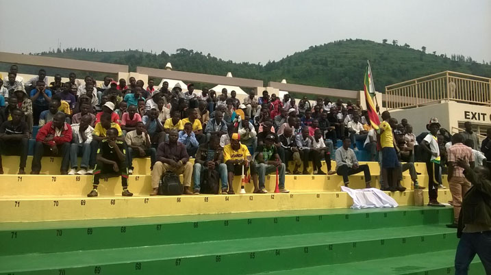 Abafana biganjemo aba Uganda bari benshi kuri uyu mukino