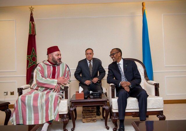 Umwami wa Maroc na Perezida Kagame mu Rwanda