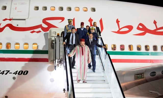 Umwami Muhammed VI agera ku Kibuga cy'Indege i Kanombe