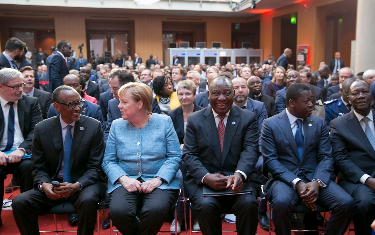 Perezida Kagame aganira na Chancelier w'u Budage, Angela Merkel
