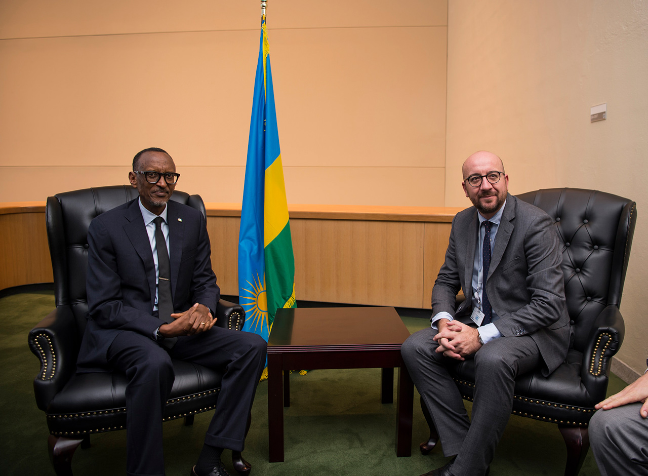 Perezida Kagame yaherukaga guhura na Minisitiri w'Intebe w'iki gihugu Charles Michel muri Nzeri 2017, ariko banahuriye mu Bubiligi muri Kamena uwo mwaka