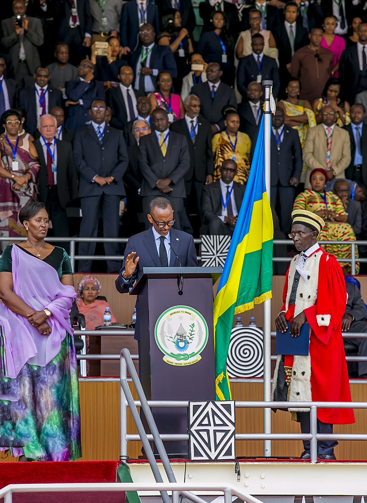 Ubwo Perezida Kagame yarahiriraga kuyobora u Rwanda tariki 18 Kanama 2017