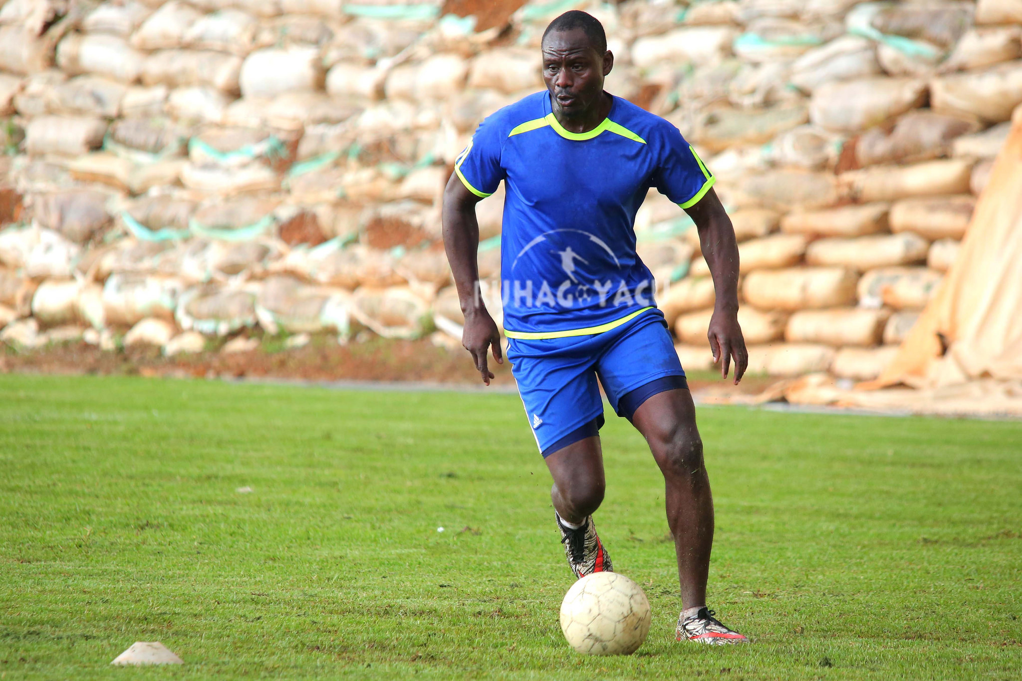 yari yakoranye imyitozo n'abakinnyi (Ifoto:Ruhagoyacu)