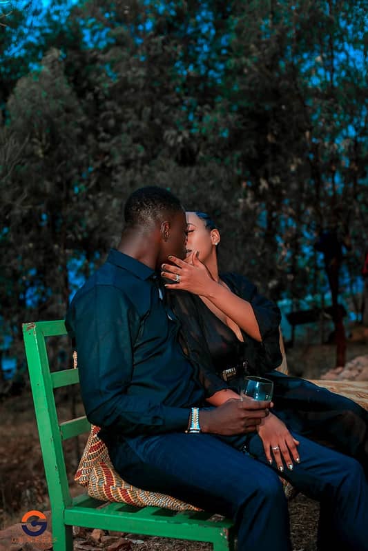 Byari ibirori byaranzwe n'ibyishimo hagati ya Sarpong n'umukunzi we