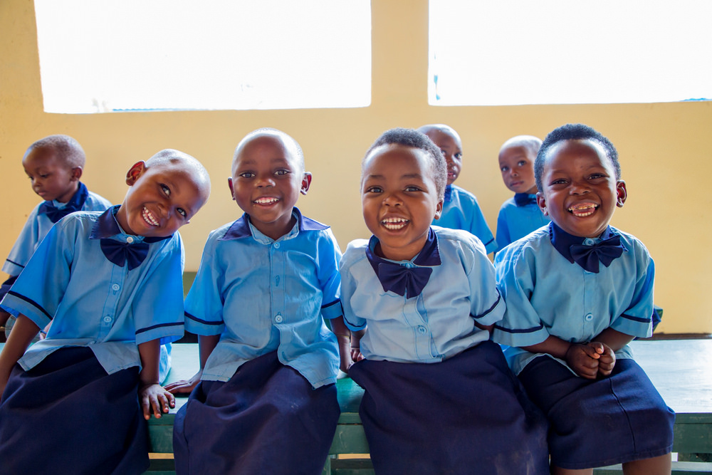 Bamwe mu bana barererwa mu kigo cya Kivumu ECD