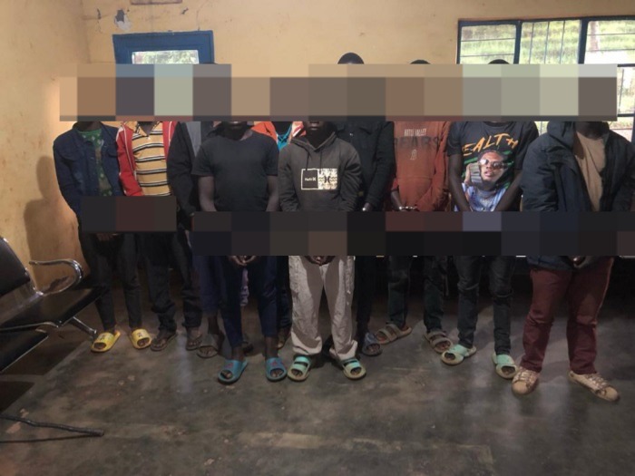 Bamwe mu bafashwe bakekwaho ubujura bw