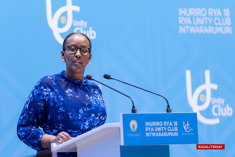 Madamu Jeannette Kagame ageza ijambo ku bitabiriye iryo huriro