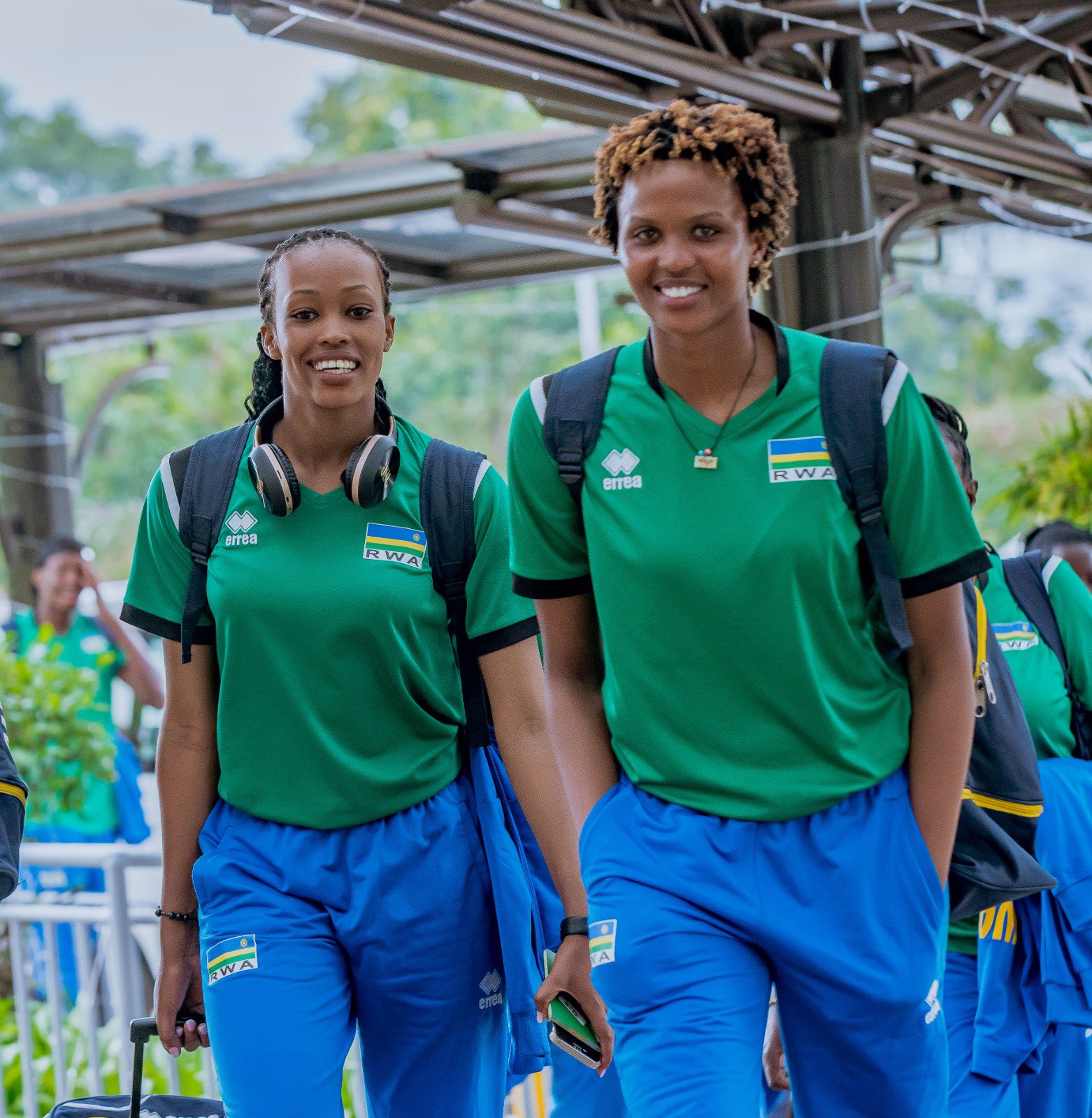 Munezero Valentine na Uwiringiyimana Albertine bari mu bagize amakipe y'Igihugu