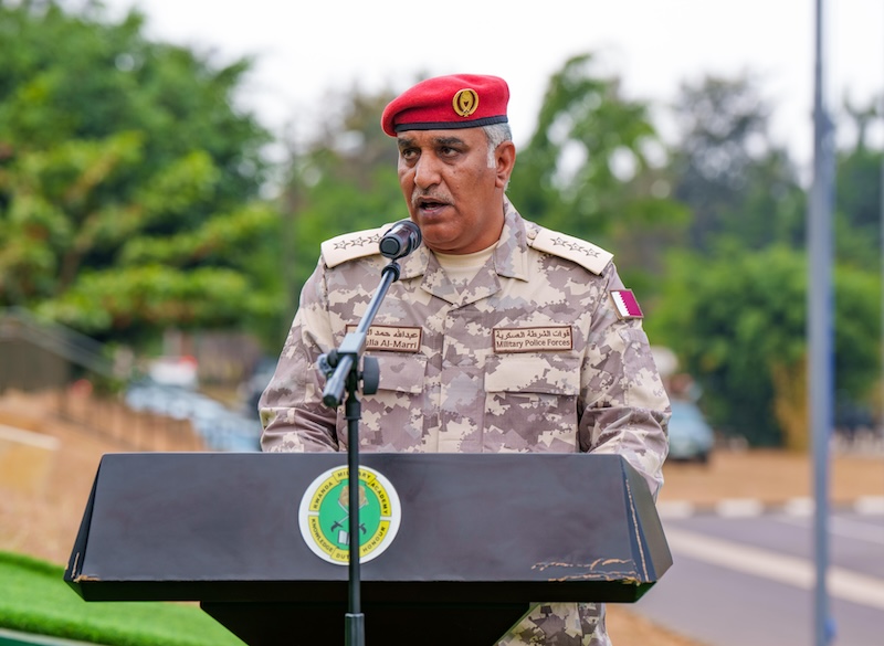 Capt Abdulla Al-Marri niwe wari uyoboye iyi myitozo yahabwaga abasirikare b'u Rwanda