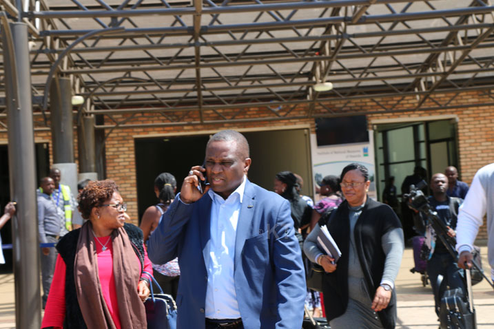 Antonio Souaré Mamadou ubwo yari ageze i Kanombe ku kibuga cy'indege