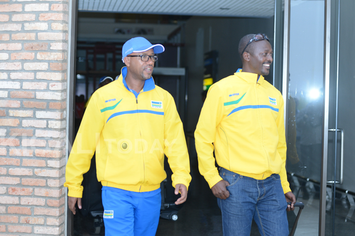 Aimable Bayingana n'umutoza wabo Sempoma Felix