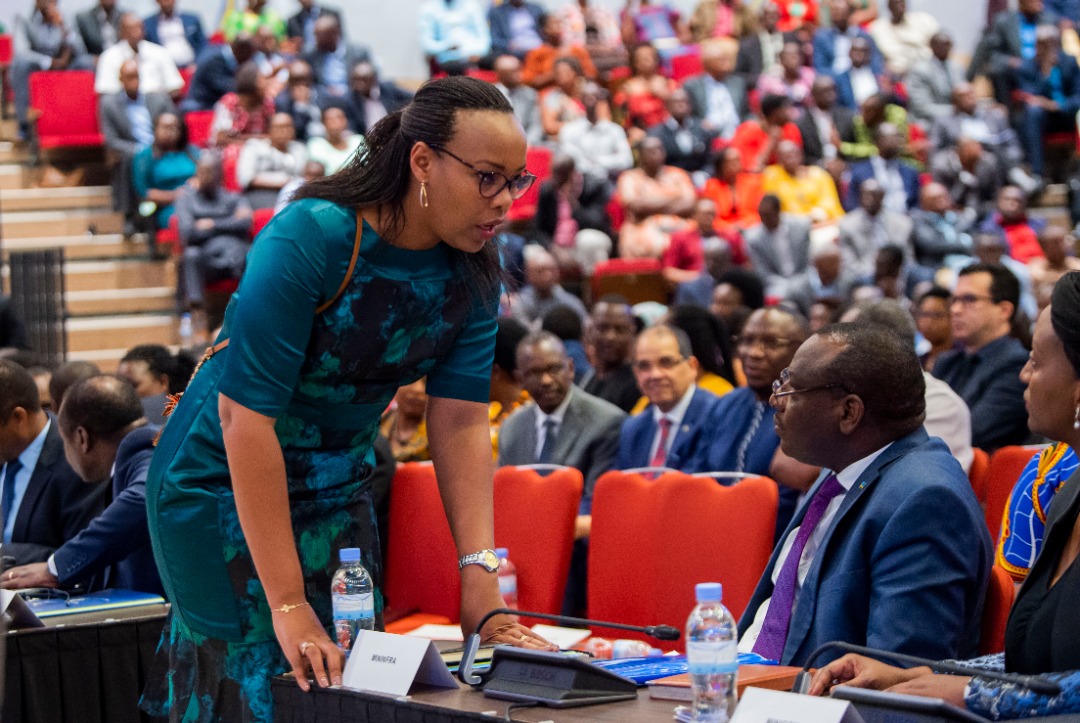 Minisitiri wa Siporo Aurore Mimosa Munyangaju 