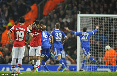 Arsenal yatsinzwe na SChalke 04 ibitego 2-0.