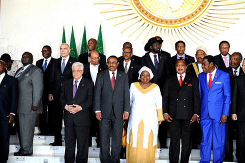 Bamwe mu baperezida bari bateraniye mu nama ya Afurika Yunze Ubumwe.