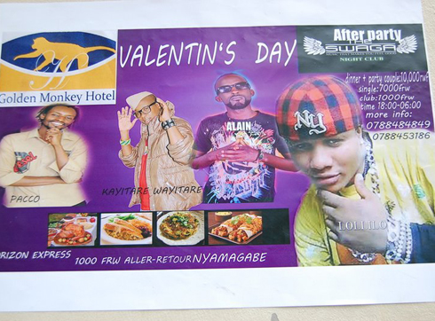 Abahanzi bane nibo bategerejwe i Nyamagabe tariki 14/02/2013.