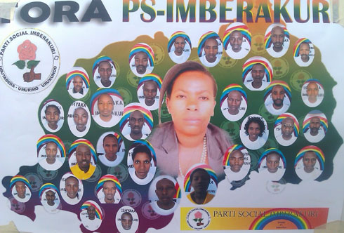 Abakandida b'ishyaka PS-Imberakuri ririmo kwamamariza kuzajya mu nteko ishingamategeko.