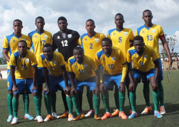 Abakinnyi b'u Rwanda 11 babanje mu kibuga.