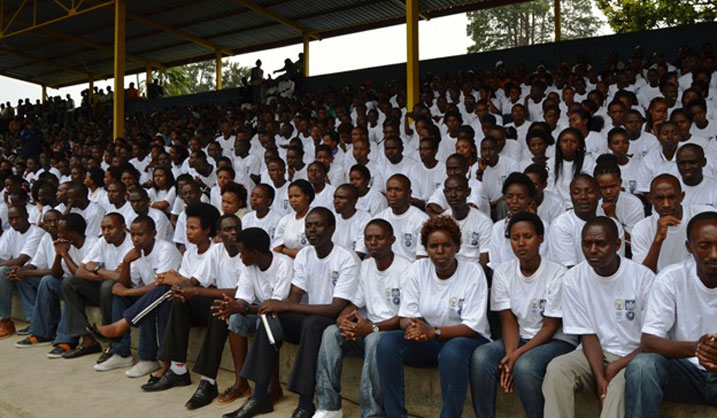 Abakoranabushake mu gukumira ibyaha bitaraba bitabiriye ubukangurambaga ku kurwanya ihohoterwa rishingiye ku gitsina n'icuruzwa ry'abana ngo bumve uruhare rwabo.