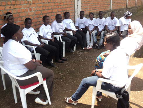 Bamwe mu bakorerabushake ba Croix Rouge mu karere ka Rusizi.