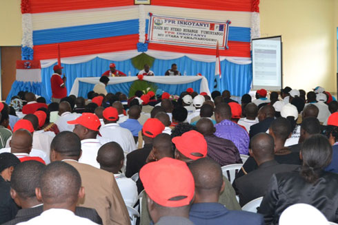 Abanyamuryango ba FPR muri kongere yo kuri iki cyumweru.