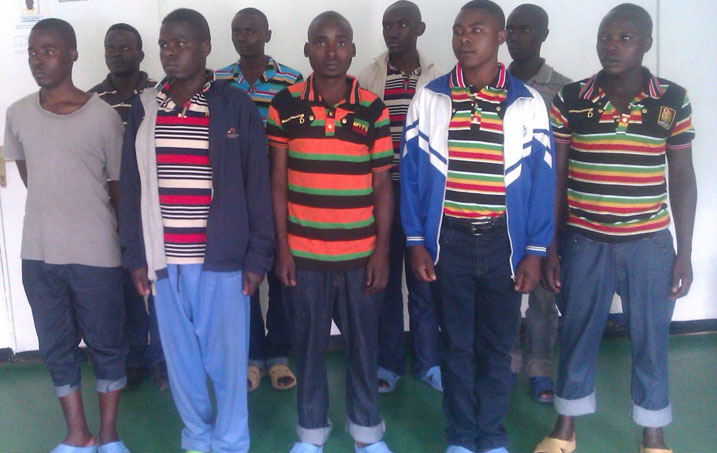 Abarwanyi 9 bagejejwe mu Rwanda taliki ya 6 gashyantare 2014.