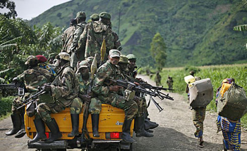 Abarwanyi ba M23 ubwo barimo bava Sake na Masisi basubira Rutchuro.