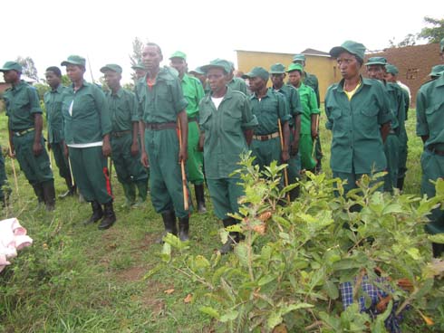 Abashinzwe kurinda amashyamba mu karere ka Kirehe.